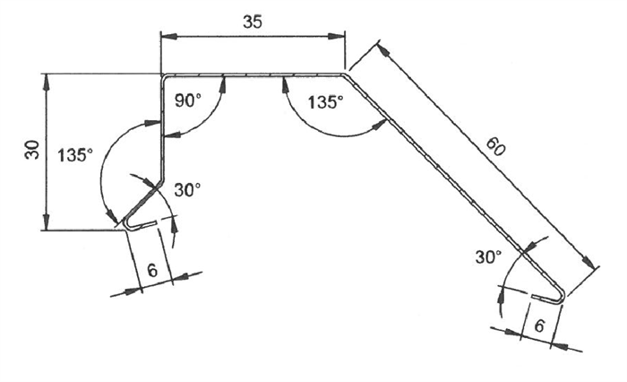 Sternkapsel 35x60 med skrå kant