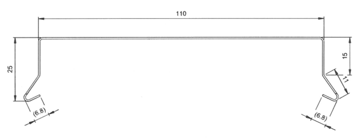 Sternkapsel 110 x 25 mm. med lige kant